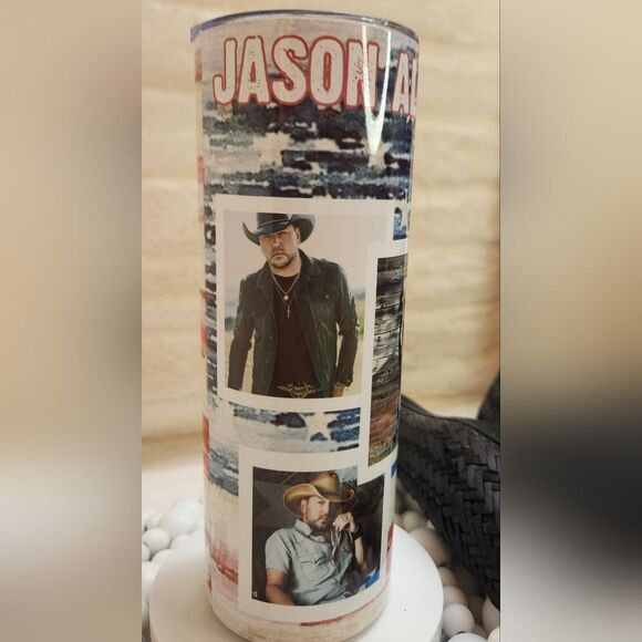Hand Crafted Other - Jason Aldean Tumbler with Straw
